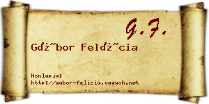 Gábor Felícia névjegykártya