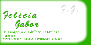 felicia gabor business card